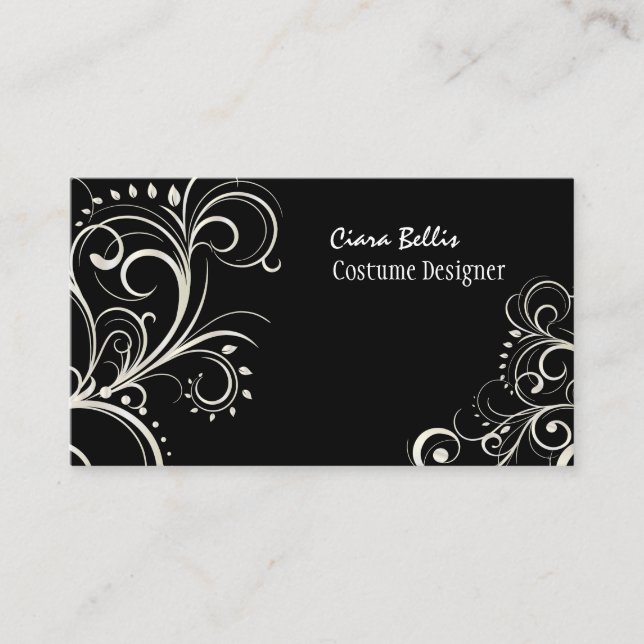 Carte De Visite PixDezines Stylish Pearl Swirls/DO-IT-YOURSELF cou (Devant)