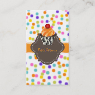 Carte De Visite PixDezines tangelo tourbillonne cupcake+arroses
