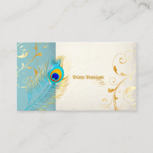 Carte De Visite PixDezines tourbillons paon pizzazz+filigree