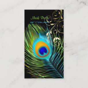 Carte De Visite PixDezines Tourbillons Peacock+filigree/arrière - 