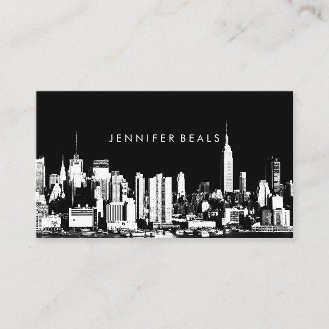 Carte De Visite PixDezines tours jumelles Skyline NYC (Devant)