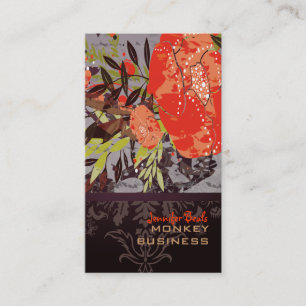 Carte De Visite PixDezines Tuscanini rétro floral + merlot