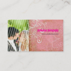 Carte De Visite PixDezines Vintage Grunge Damask / Pink