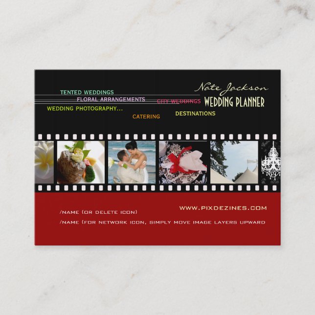 Carte De Visite PixDezines wedding planner/do-it-yourself couleurs (Devant)