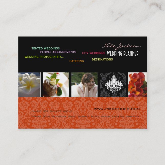 Carte De Visite PixDezines wedding planner/do-it-yourself couleurs (Devant)