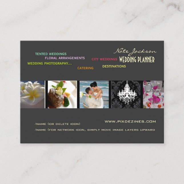 Carte De Visite PixDezines wedding planners/do-it-yourself couleur (Devant)