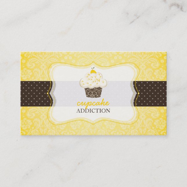 Carte De Visite PixDezines zeste citron cupcake/pâtisserie (Devant)