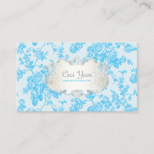 Carte De Visite PixDezinves toile/rose bleu aqua/arrière - plan DO