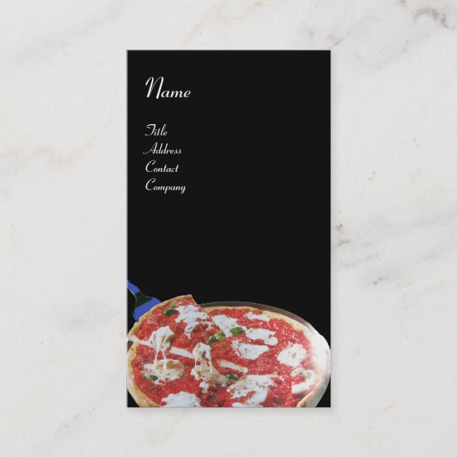 Carte De Visite PIZZA PARTY CUISINE ITALIENNE, RESTAURANT, rouge n (Devant)