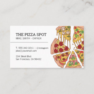 Carte De Visite Pizza Pie Slices