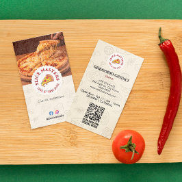 Carte De Visite Pizza Restaurant Business | Classique minimaliste