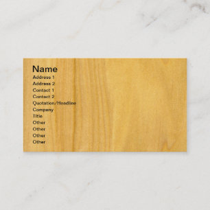 Carte De Visite Placage de véritable aulne