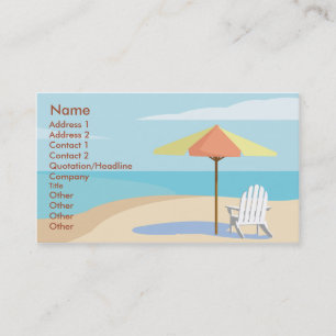 Carte De Visite Plage - affaires