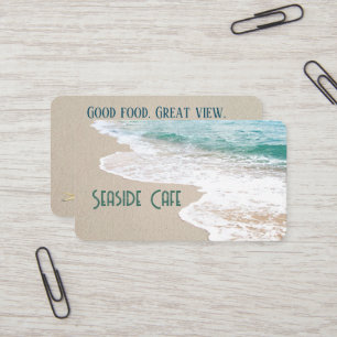 Carte De Visite Plage océanique avec surf