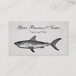 Carte De Visite Plage vintage de Shark
