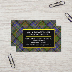 Carte De Visite Plaid de tartan écossais de chasse de MacMillan de