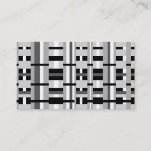 Carte De Visite Plaid en noir, blanc et gris