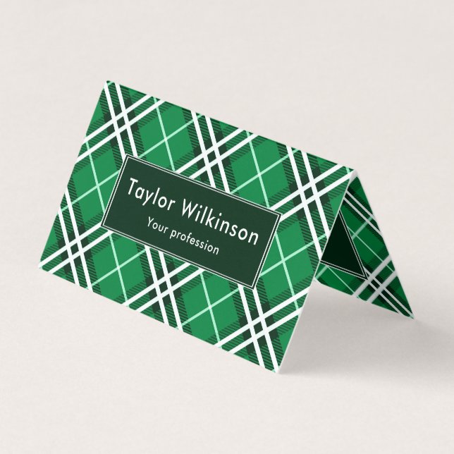 Carte De Visite Plaid Vert (Devant)