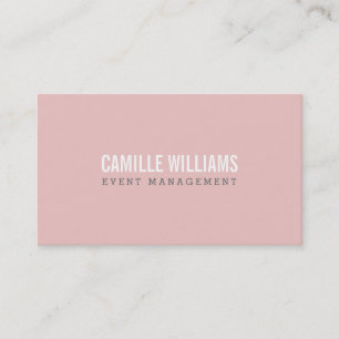 Carte De Visite PLAIN BOLD MINIMAL smart text baby rose + gris