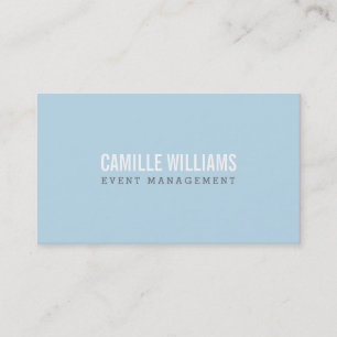 Carte De Visite PLAIN BOLD MINIMAL texte intelligent bébé bleu + g