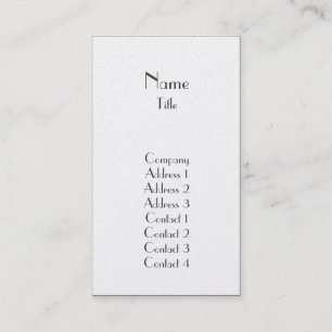 Carte De Visite Plaine - affaires