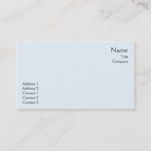 Carte De Visite Plaine bleue - affaires