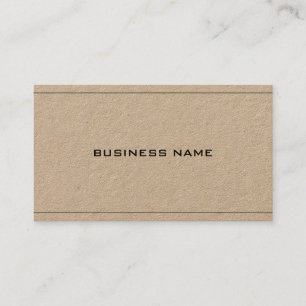 Carte De Visite Plaine de Real Premium Kraft Paper Elegant Company