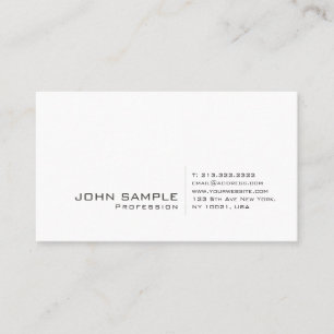 Carte De Visite Plaine élégante créative professionnelle modern