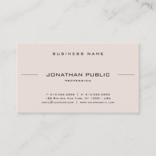 Carte De Visite Plaine élégante minimaliste professionnelle de