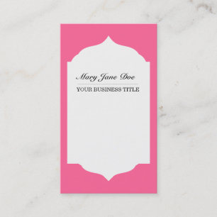 Carte De Visite Plaine et affaires roses simples Cardf de