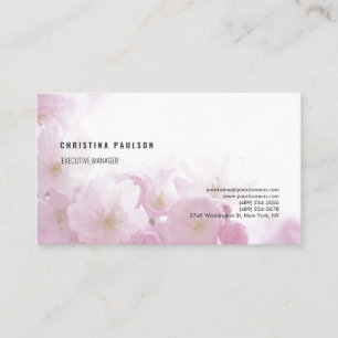 Carte De Visite Plaine florale minimaliste professionnelle féminin
