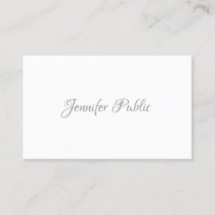 Carte De Visite Plaine manuscrite élégante moderne de minimalist