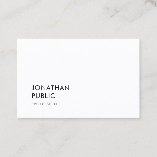 Carte De Visite Plaine professionnelle chique moderne chic de (Devant)