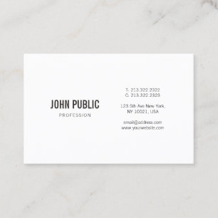 Carte De Visite Plaine professionnelle élégante moderne de