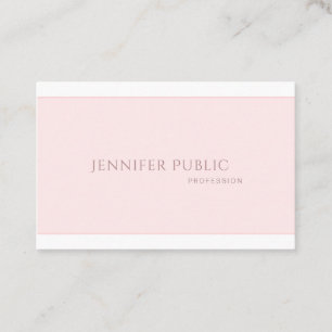 Carte De Visite Plaine simple créative professionnelle de