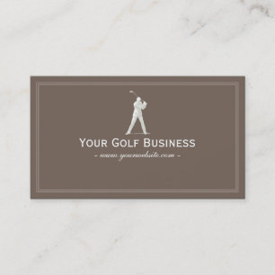Carte De Visite Plaine simple de golf d'oscillation de golfeur