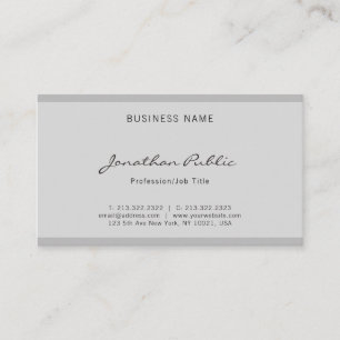 Carte De Visite Plaine simple élégante de manuscrit professionne