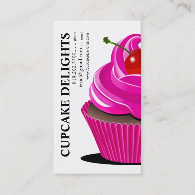 Carte De Visite Plaisirs de petit gâteau - pâtisseries de desserts (Devant)
