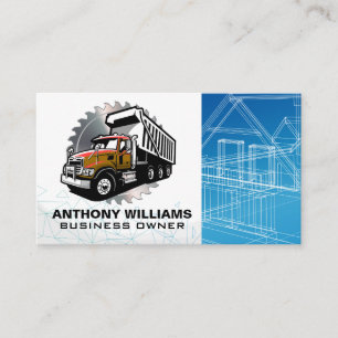 Carte De Visite Plan directeur   Camion de travail   scie