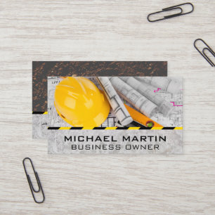 Carte De Visite Plan directeur   Hardhat   Construction