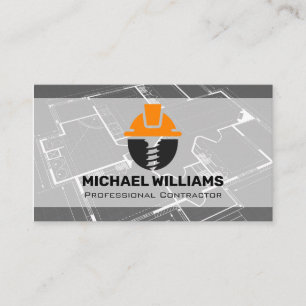Carte De Visite Plan directeur Logo de construction
