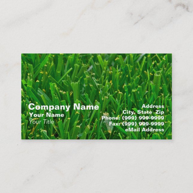 Carte De Visite Plan rapproché de pelouse verte (Devant)