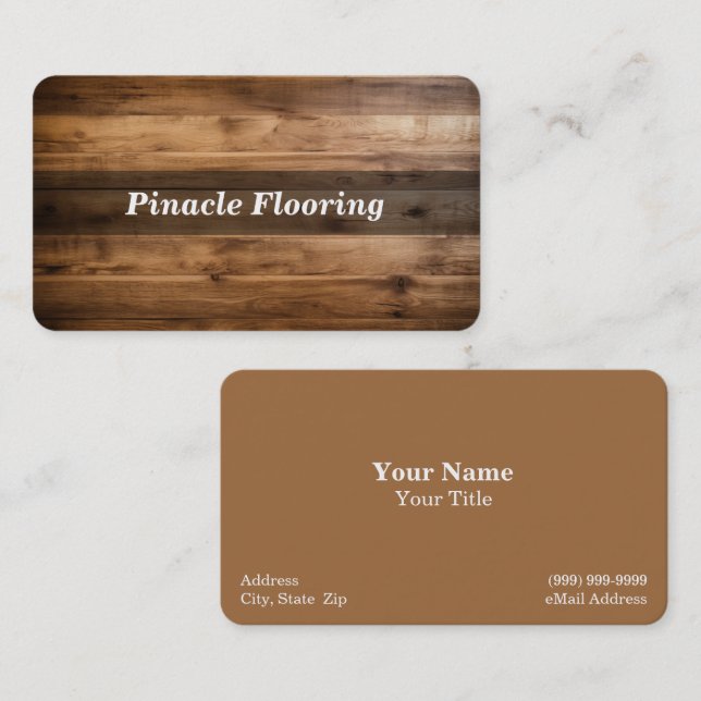 Carte De Visite Plancher en bois (Devant / Derrière)