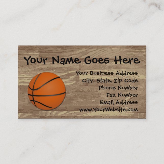 Carte De Visite Plancher en bois de basket-ball personnalisé (Devant)