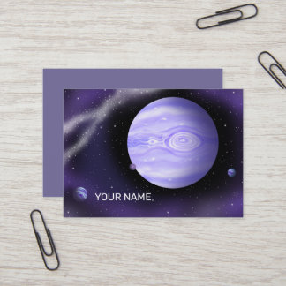 Carte De Visite Planète violette éclatante.