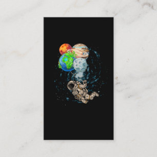 Carte De Visite Planètes spatiales Ballons Anniversaire Astronaut