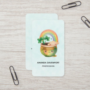 Carte De Visite Planeur Whimsical avec arc-en-ciel et fermeture