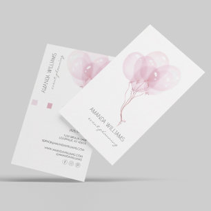 Carte De Visite Planificateur d'événements des ballons aquarelles