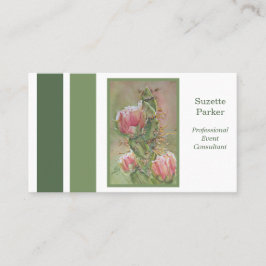 Carte De Visite Planificateur d'événements Flower Cactus du désert