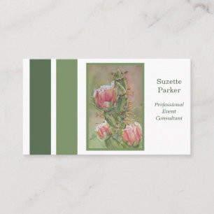 Carte De Visite Planificateur d'événements Flower Cactus du désert